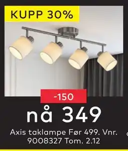 Skeidar Axis taklampe, NOK 349 tilbud