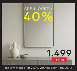 Skeidar INDUSTRIAL SPEIL, NOK 1499 tilbud