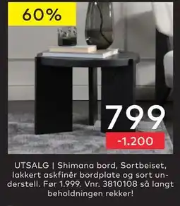 Skeidar Shimana bord, NOK 799 tilbud