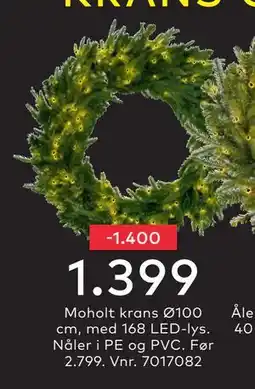 Skeidar Moholt krans, NOK 1399 tilbud