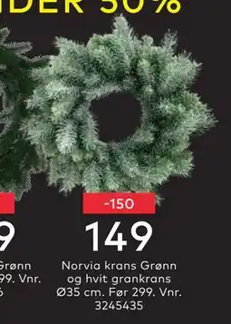 Skeidar Norvia krans, NOK 149 tilbud