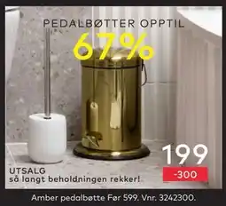 Skeidar Amber pedalbøtte, NOK 199 tilbud