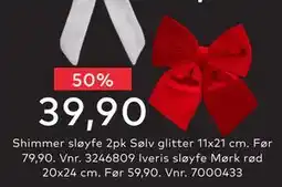 Skeidar Iveris sløyfe Mørk rød 20x24 cm, NOK 39.9 tilbud