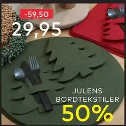 Skeidar JULENS BORDTEKSTILER tilbud