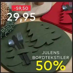 Skeidar JULENS BORDTEKSTILER tilbud