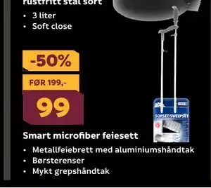 Megaflis Smart microfiber feiesett, NOK 99 tilbud