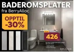 Megaflis BerryAlloc Lys Skifer Satin baderomspanel 240 x 60 x 1,02 cm, NOK 426 tilbud