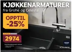 Megaflis Grohe Minta kjøkkenarmatur c-tut krom, NOK 2974 tilbud