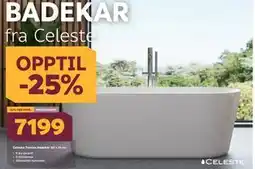 Megaflis Celeste Treviso badekar, NOK 7199 tilbud