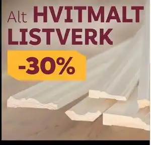 Megaflis Alt HVITMALT LISTVERK tilbud