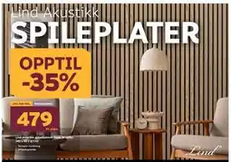 Megaflis Lind akustikk spileelement Hasle 14 spiler 242 x 60 x 2,1 cm, NOK 479 tilbud