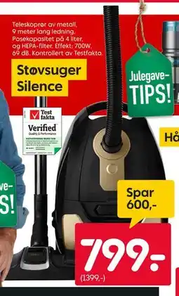 Rusta Støvsuger Silence, NOK 799 tilbud