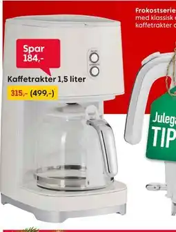 Rusta Kaffetrakter 1,5 liter, NOK 315 tilbud