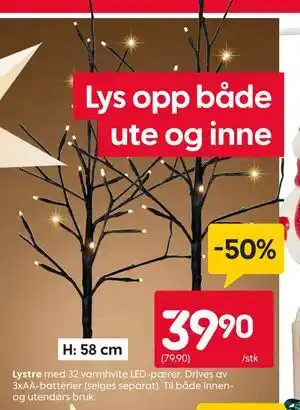 Rusta Lystre, NOK 39.9 tilbud