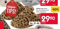 Rusta Tøfler Leo, NOK 29.9 tilbud
