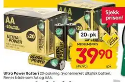 Rusta Ultra Power Batteri., Medlemspris tilbud