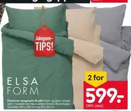 Rusta Elsaform sengesett Muslin, NOK 599 tilbud