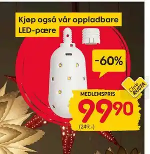 Rusta LED-pære, Medlemspris tilbud