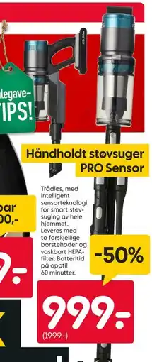 Rusta Håndholdt støvsuger PRO Sensor, NOK 999 tilbud