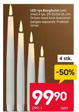 Rusta LED-lys Borgholm, NOK 99.9 tilbud