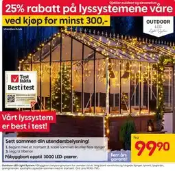 Rusta Outdoor LED Light System tilbud