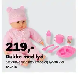 Biltema Dukke med lyd, NOK 219 tilbud