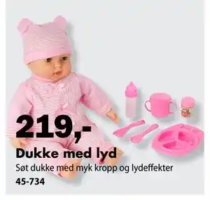 Dukke med lyd, NOK 219