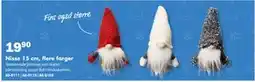 Biltema Nisse 15 cm, flere farger, NOK 19.9 tilbud