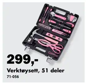 Biltema Verktøysett, 51 deler, NOK 299 tilbud