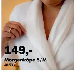 Biltema Morgenkåpe S/M, NOK 149 tilbud