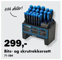 Biltema Bits- og skrutrekkersett, NOK 299 tilbud