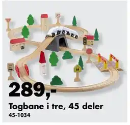 Biltema Togbane i tre, 45 deler, NOK 289 tilbud