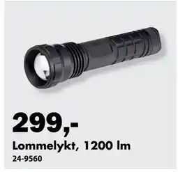 Biltema Lommelykt, 1200 lm, NOK 299 tilbud