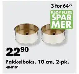 Biltema Fakkelboks, 10 cm, 2-pk., NOK 22.9 tilbud