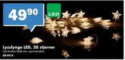 Biltema Lysslynge LED, 20 stjerner, NOK 49.9 tilbud