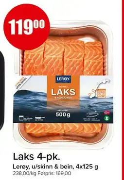 Spar Laks 4-pk., NOK 119 tilbud