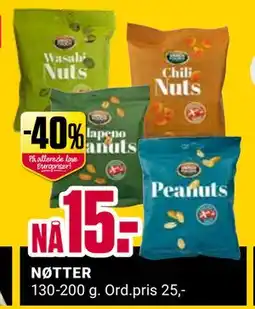 Europris NØTTER, NOK 15 tilbud