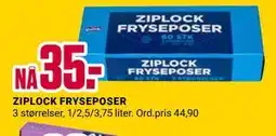 Europris ZIPLOCK FRYSEPOSER, NOK 35 tilbud