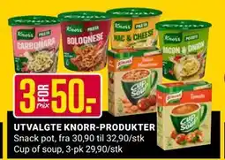 Europris UTVALGTE KNORR-PRODUKTER, NOK 50 tilbud