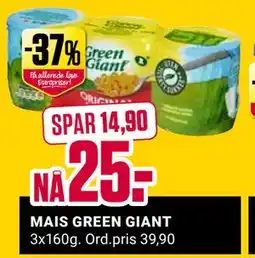 Europris MAIS GREEN GIANT, NOK 25 tilbud