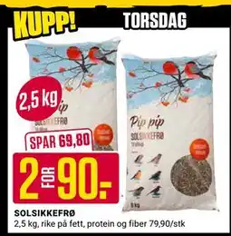 Europris SOLSIKKEFRØ, NOK 90 tilbud