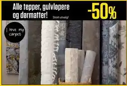 Europris Alle tepper, gulvløpere og dørmatter! tilbud