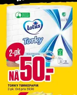 Europris TORKY TØRKEPAPIR, NOK 50 tilbud