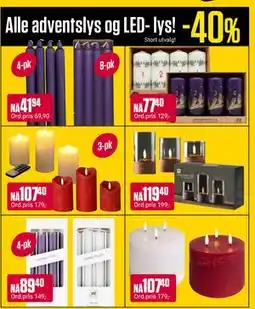 Europris Alle adventslys og LED- lys! tilbud