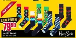 Europris HAPPY SOCKS, NOK 79.9 tilbud