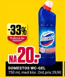 Europris DOMESTOS WC-GEL, NOK 20 tilbud