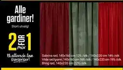 Europris Alle gardiner tilbud