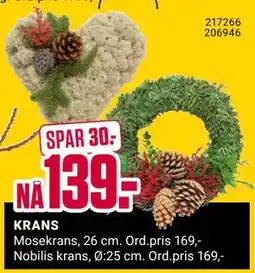 Europris KRANS, NOK 139 tilbud