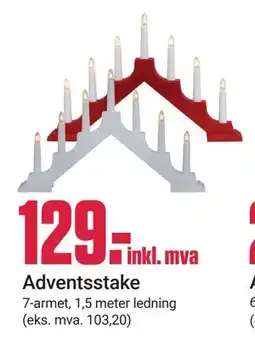 Europris Adventsstake, NOK 129 tilbud