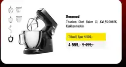 Skousen Kenwood Titanium Chef Baker XL KVL85.004BK, Kjøkkenmaskin tilbud
